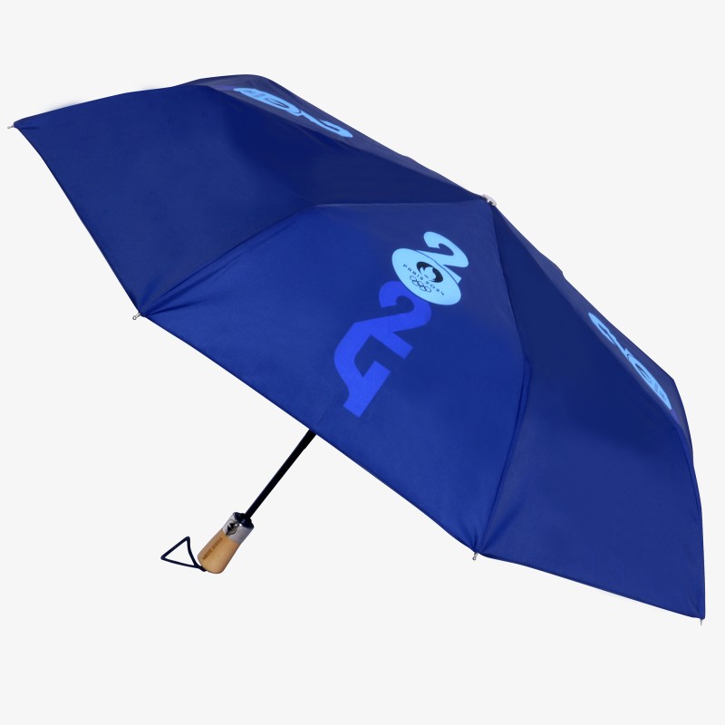 Parapluie pliant fabriqué en France automatique bleu - Paris 2024