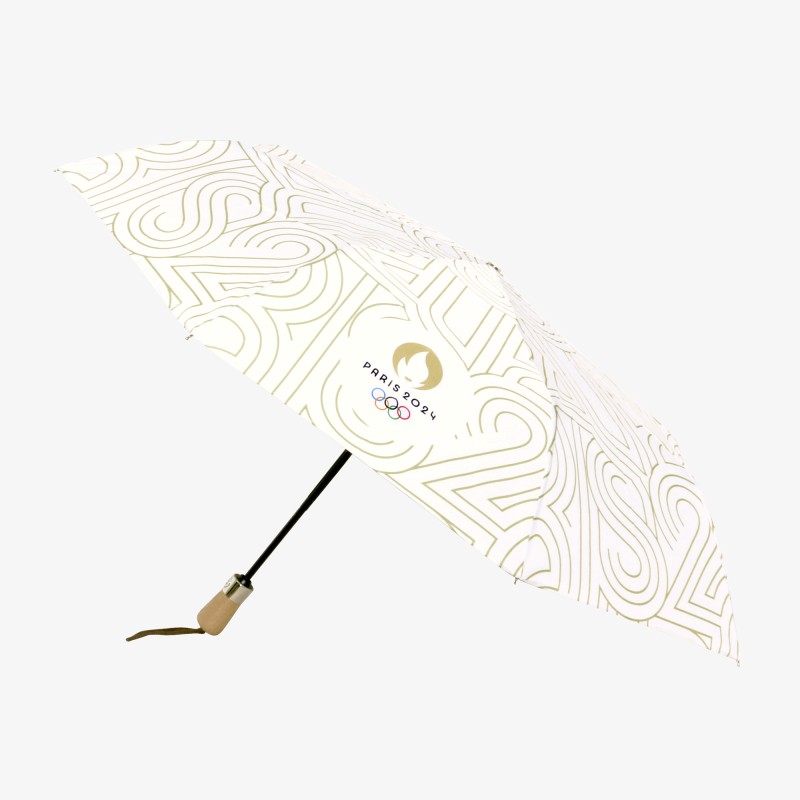 Parapluie pliant automatique imprimé Or fabriqué en France - Paris 2024