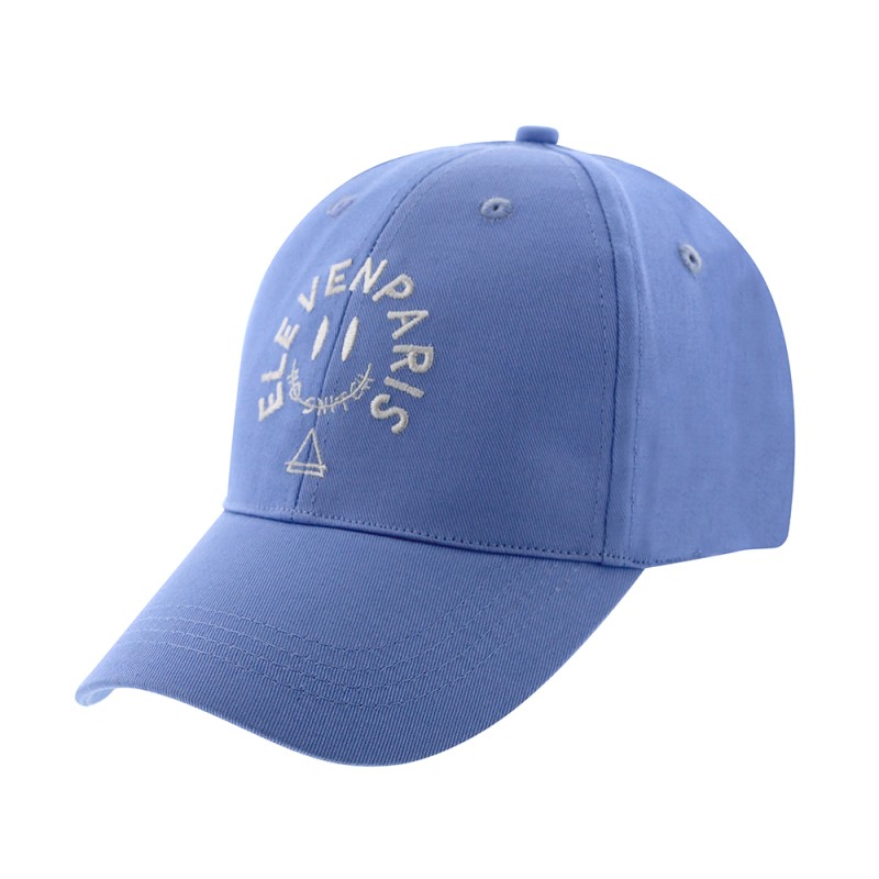 Casquette bleue avec broderie blanche Eleven Paris