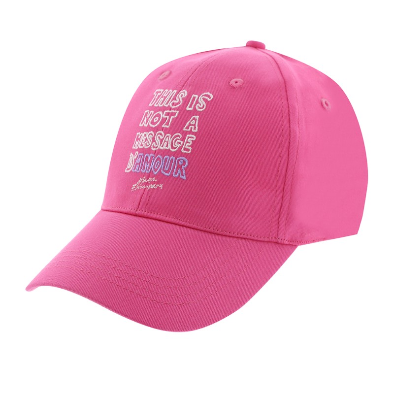 Casquette rose avec broderie Eleven Paris