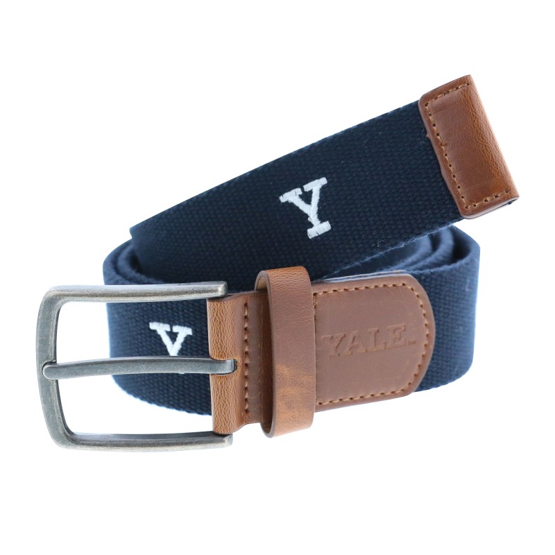 Ceinture élastiquée marine avec broderie blanche Yale