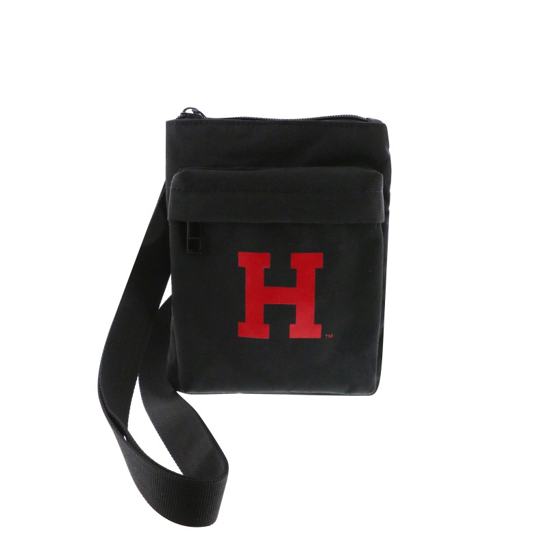 Besace noire avec le print blanc/rouge "H" Harvard