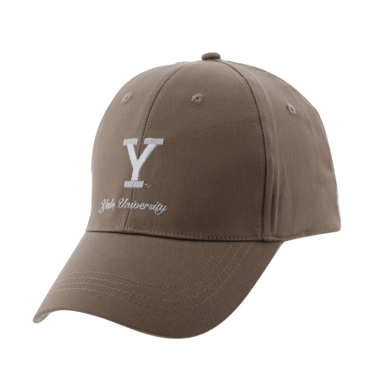 Casquette taupe avec broderie blanche Yale