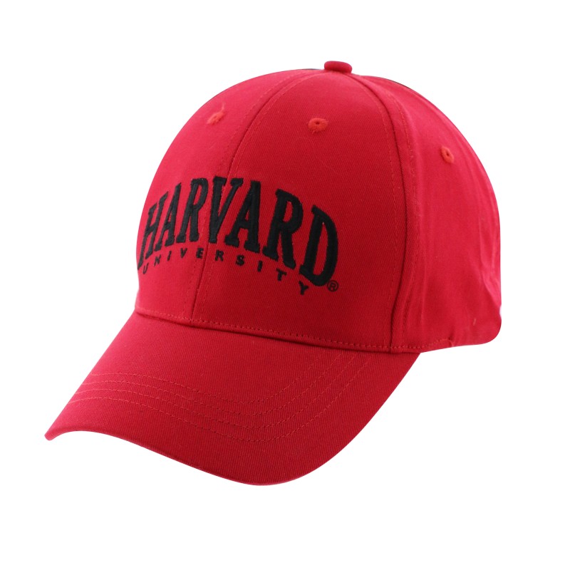 Casquette rouge avec broderie noir Harvard