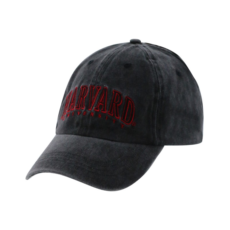 Casquette noire avec broderie rouge/noire Harvard