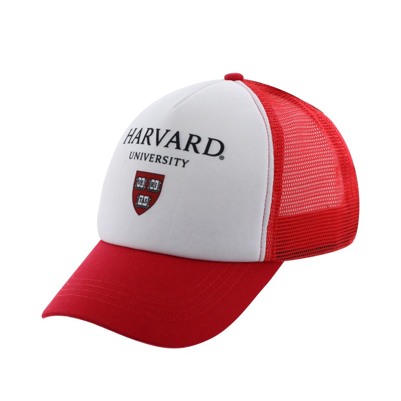 Casquette blanc et rouge avec un print Harvard