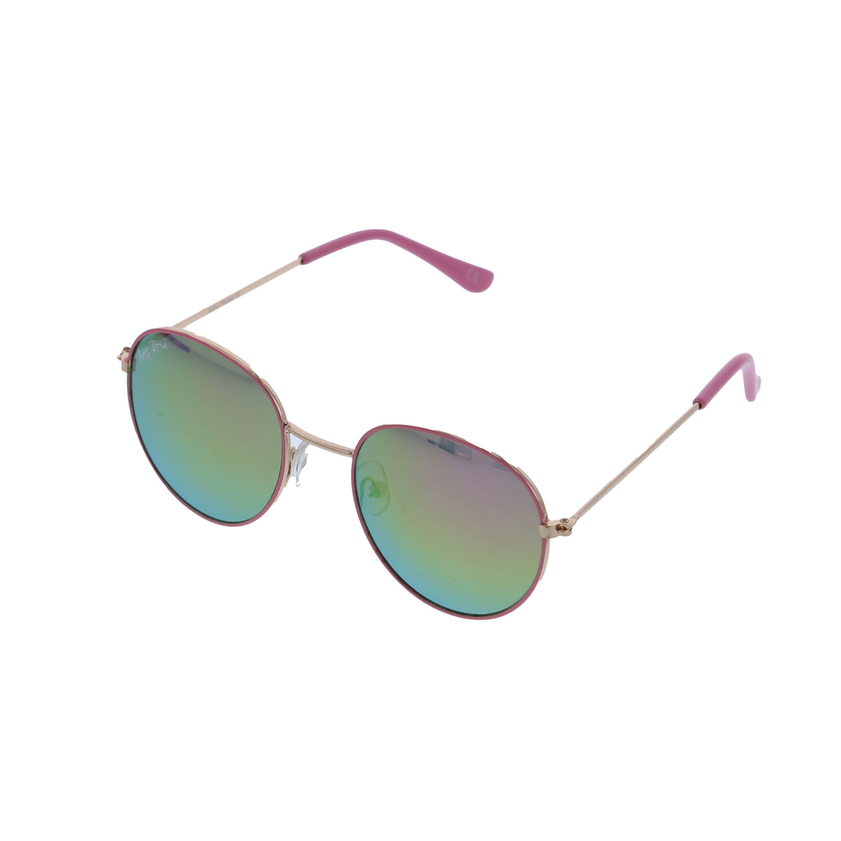 Lunettes de soleil fille rondes en métal doré - Amy Rose