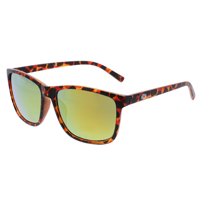 Lunettes de soleil homme rectangles écailles marron - Tx