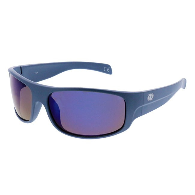 Lunettes de soleil homme galbées bleu - Tx
