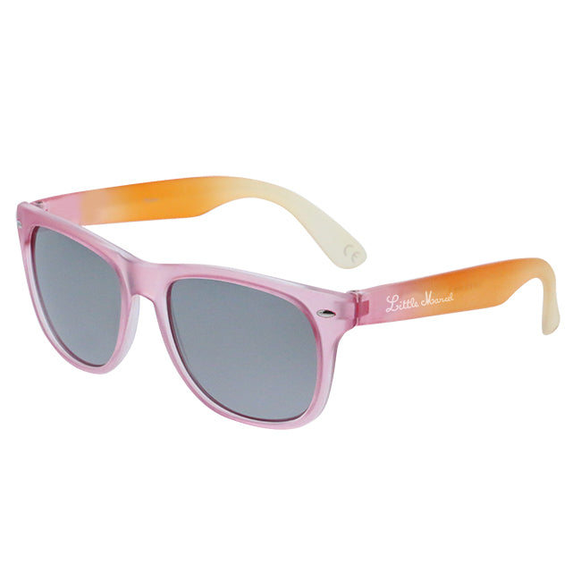 Lunettes de soleil fille rectangles dégradé rose et orange mat - Little Marcel