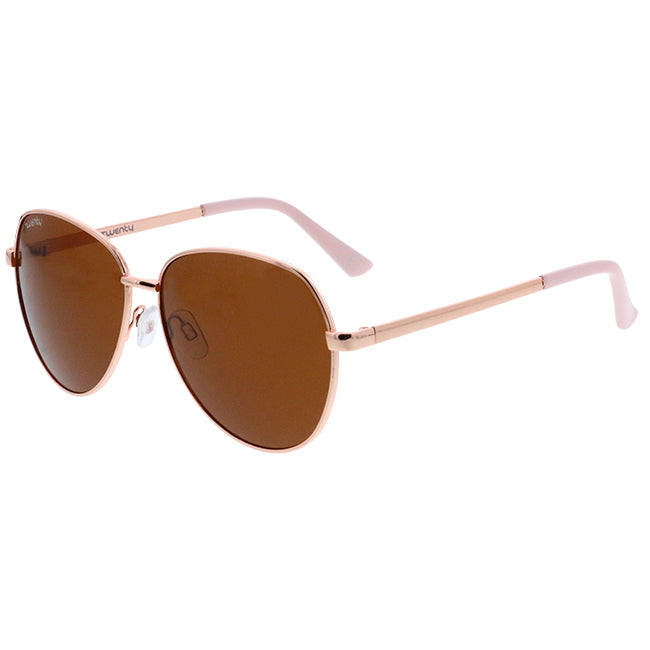 Lunettes de soleil junior rondes métal doré - Twenty