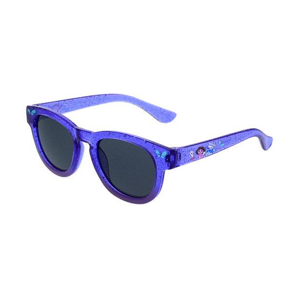 Lunettes de soleil rondes Cristal violet dégradé et paillettes Imprimé Dora l'Exploratrice  - Dora