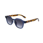 Lunettes de soleil pantos Cristal bleu marine et branches écaille Marron - Twenty