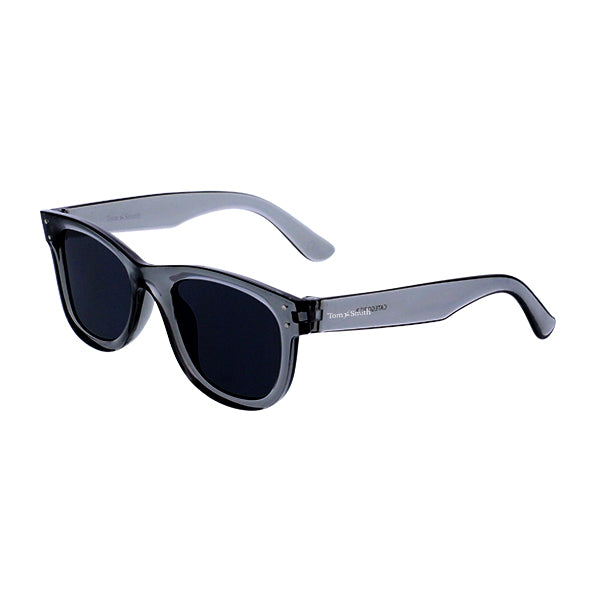 Lunettes de soleil Wayfarer pins en métal argenté - Cristal anthracite - Tom Smith