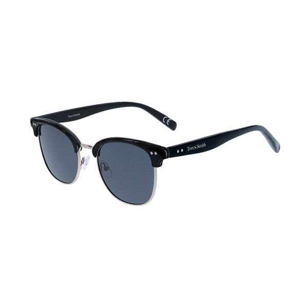 Lunettes de soleil clubmaster - Noir / Métal argent - Tom Smith