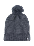 Bonnet à pompon en maille côtelée gris chiné - Longboard