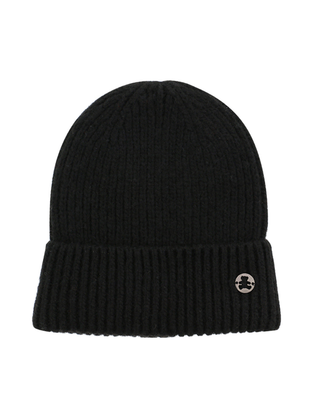 Bonnet en maille côtelée noir - Lulu Castagnette