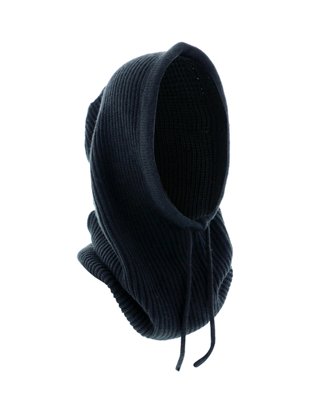 Bonnet en maille côtelée noir - Nina Casari