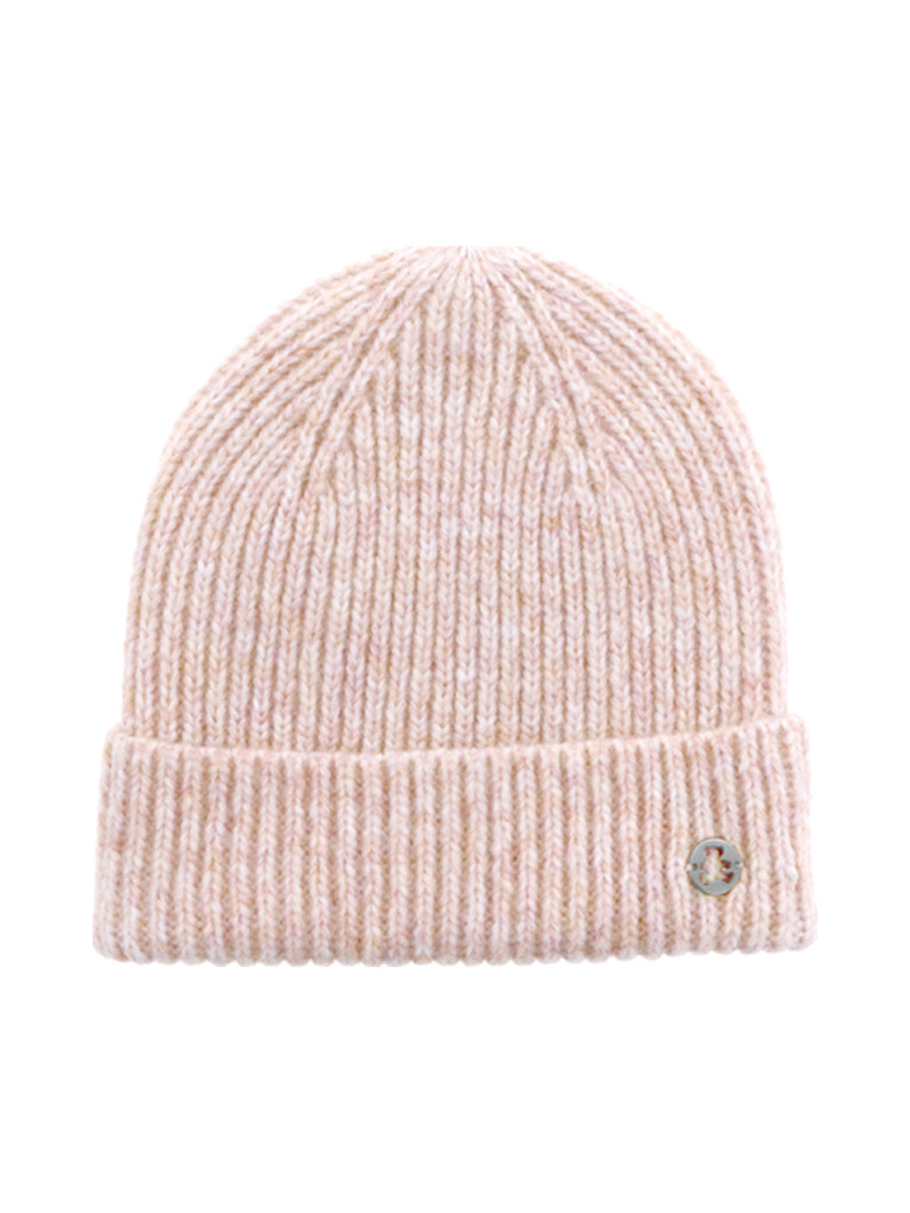 Bonnet en maille côtelée rose pâle - Lulu Castagnette