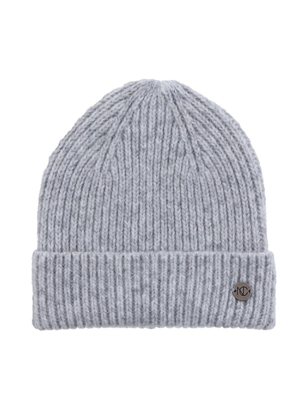 Bonnet en maille côtelée gris chiné - Nina Casari