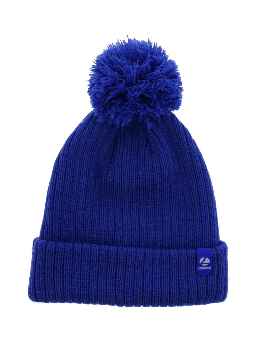 Bonnet à pompon en maille bleu électrique - Longboard