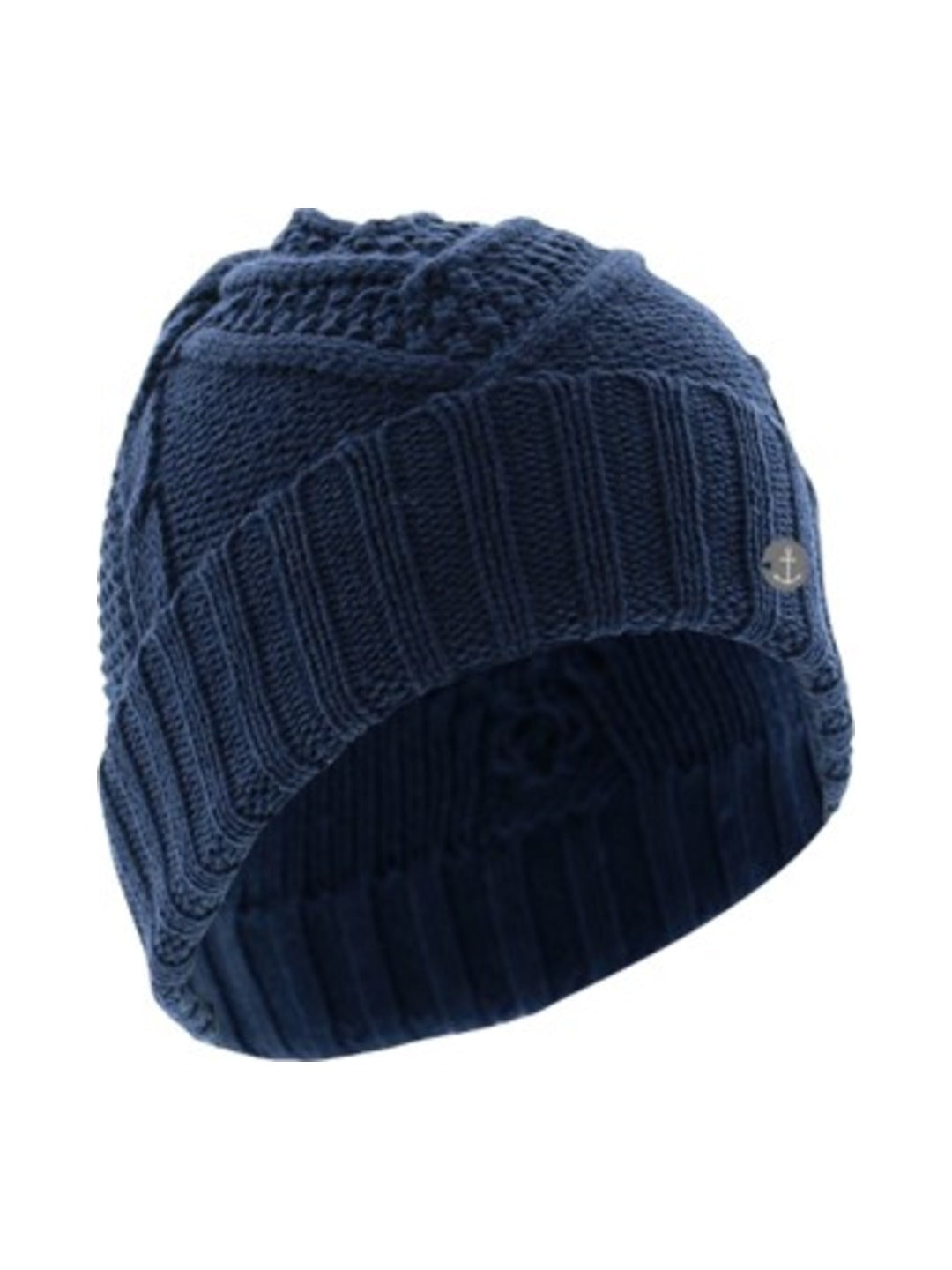 Bonnet en maille torsadée marine - La Mariniere Par Sogema