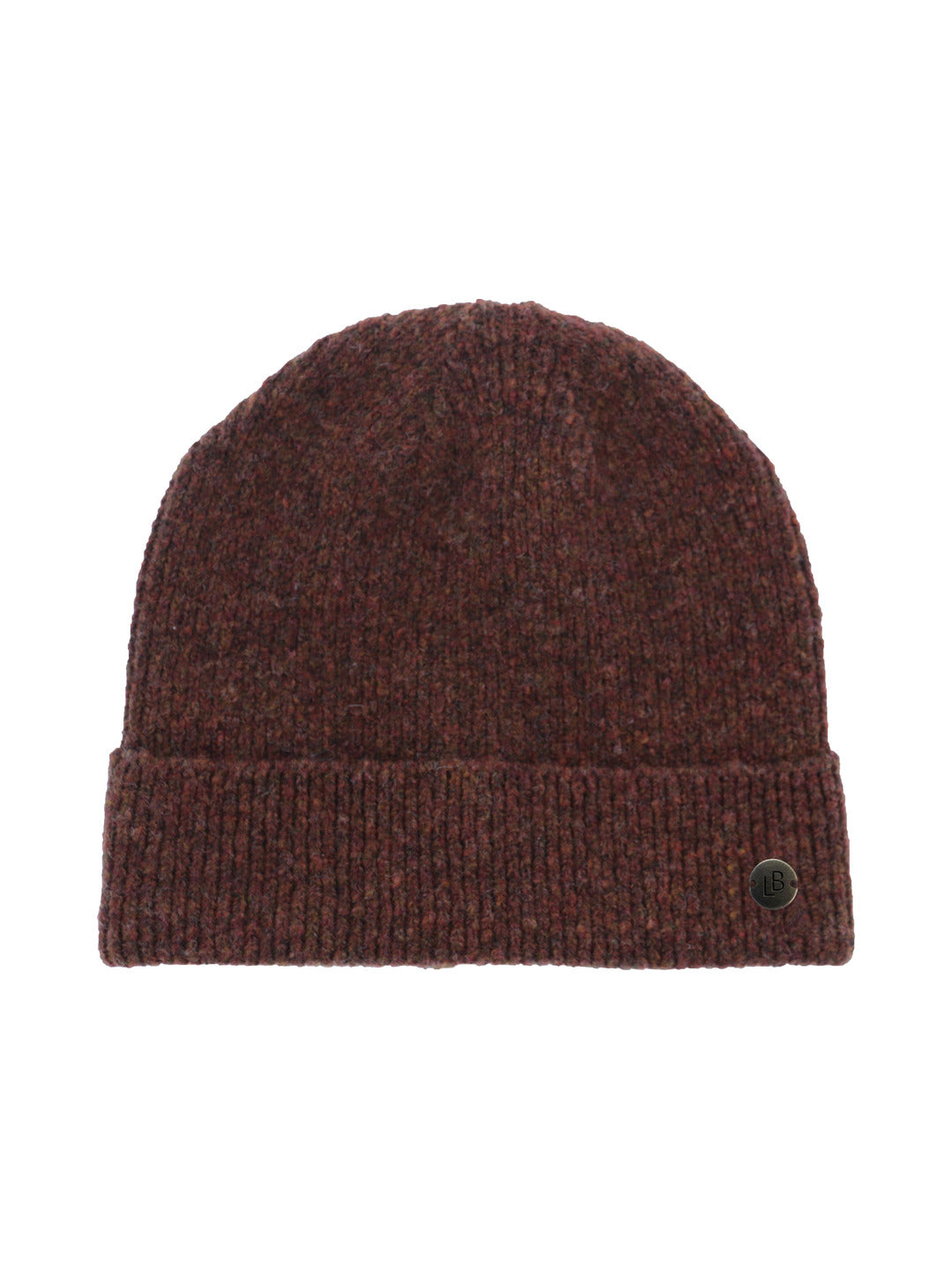 Bonnet en maille bordeaux chiné - Le Bourget