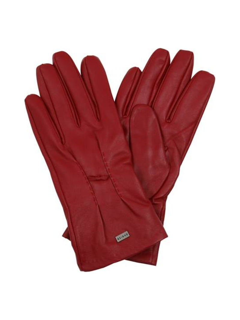 Gants tactiles en cuir rouge - Rodier