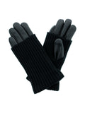 Gants tactiles en cuir noir - Nina Casari