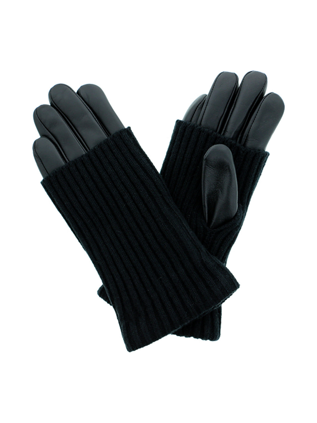 Gants tactiles en cuir noir - Nina Casari