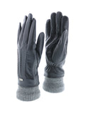 Gants tactiles en cuir noir - Rodier