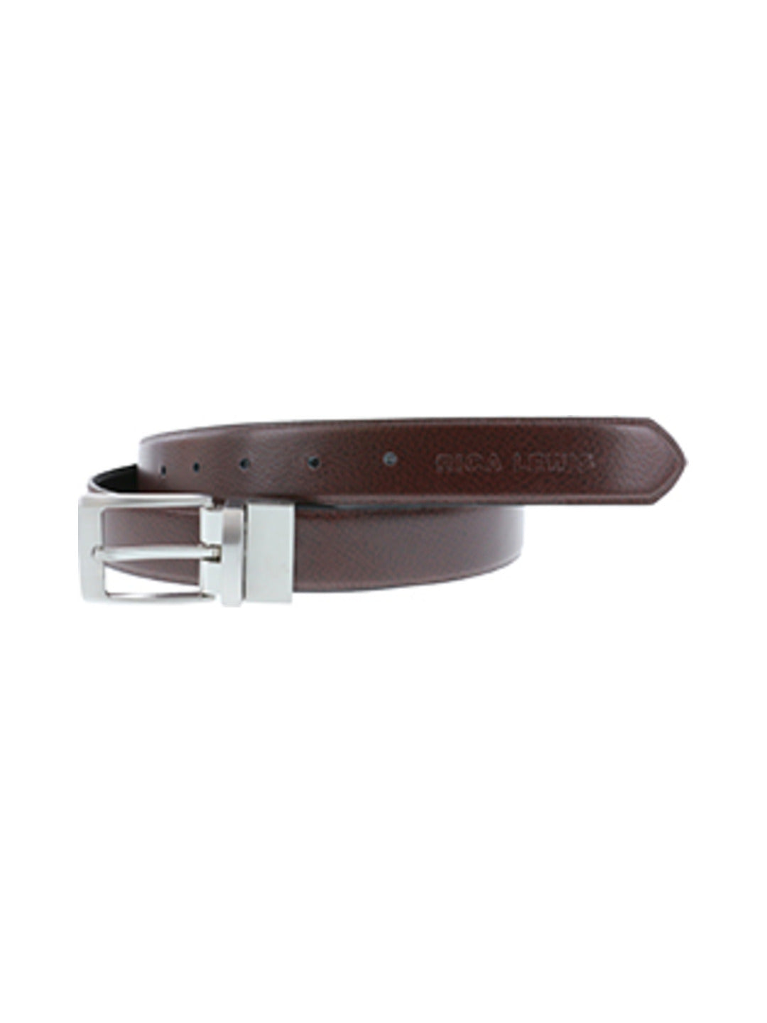 Ceinture croûte de cuir réversible marron - Rica Lewis