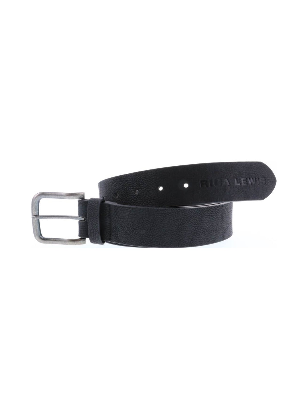 Ceinture à boucle en métal argentée noire - Rica Lewis