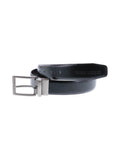 Ceinture réversible à boucle en métal argentée mat noire et marron - Rica Lewis
