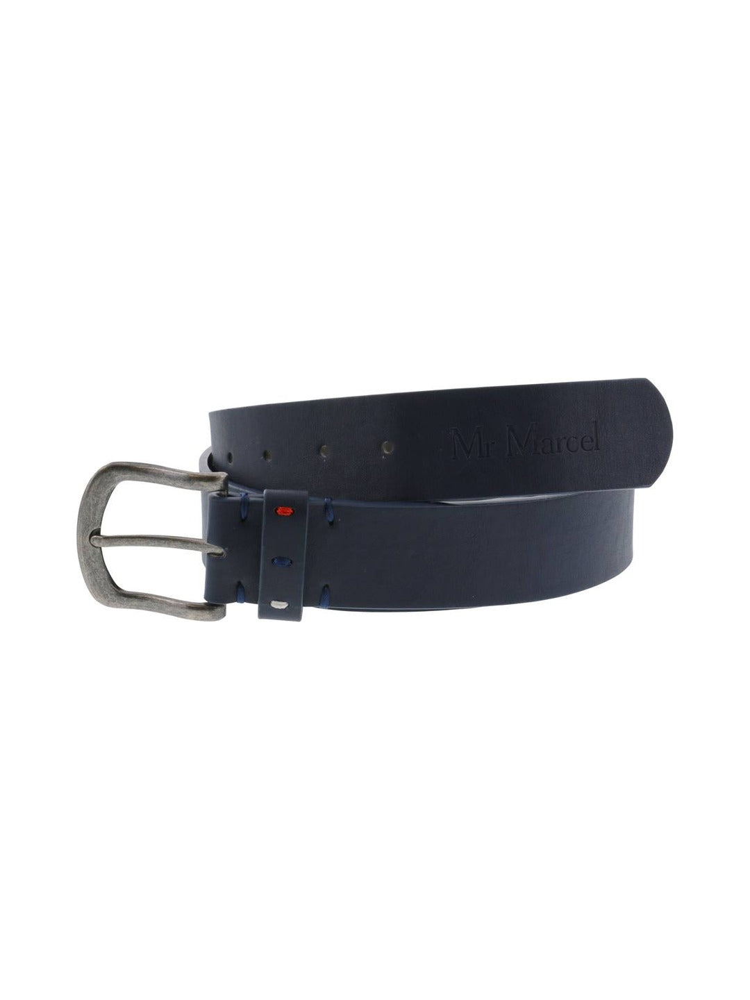 Ceinture bleu marine à surpiqûres contrastées - Mister Marcel