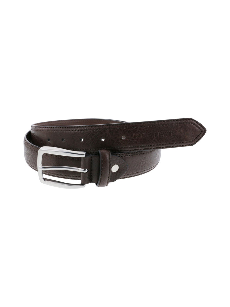 Ceinture réglable et ajustable à boucle en métal argentée marron - Rica Lewis