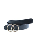 Ceinture croûte de cuir boucle fantaisie dorée - Rodier