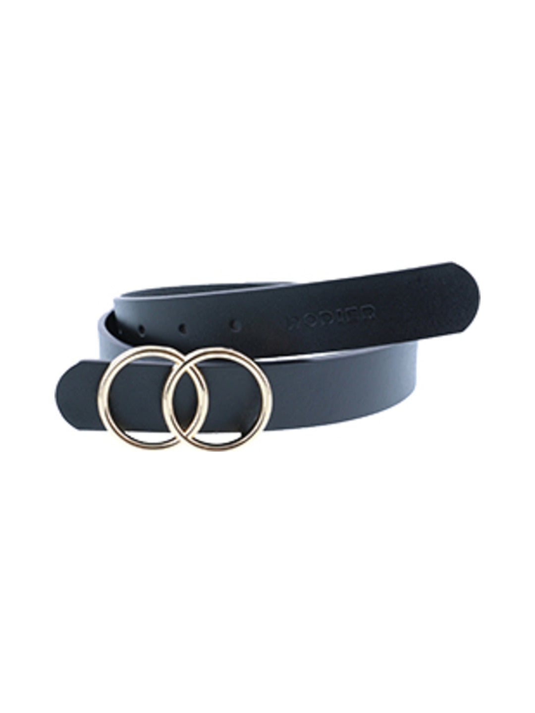 Ceinture croûte de cuir boucle fantaisie dorée - Rodier