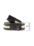 Ceinture en tissu tressé bicolore chocolat - Tom Smith