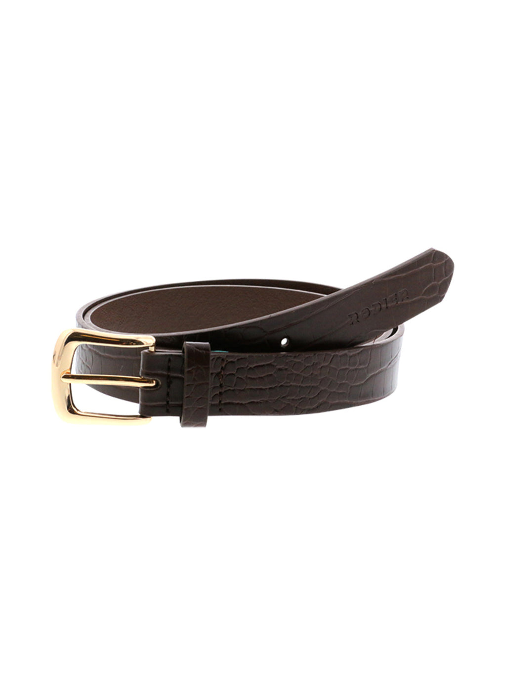 Ceinture effet croco chocolat - Rodier