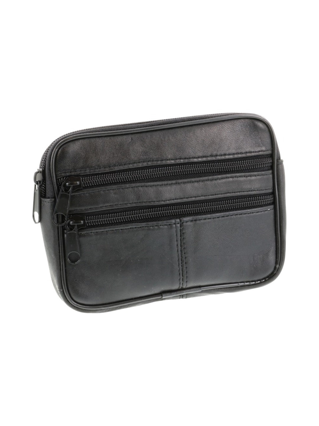 Pochette en croûte de cuir noire - Tom Smith