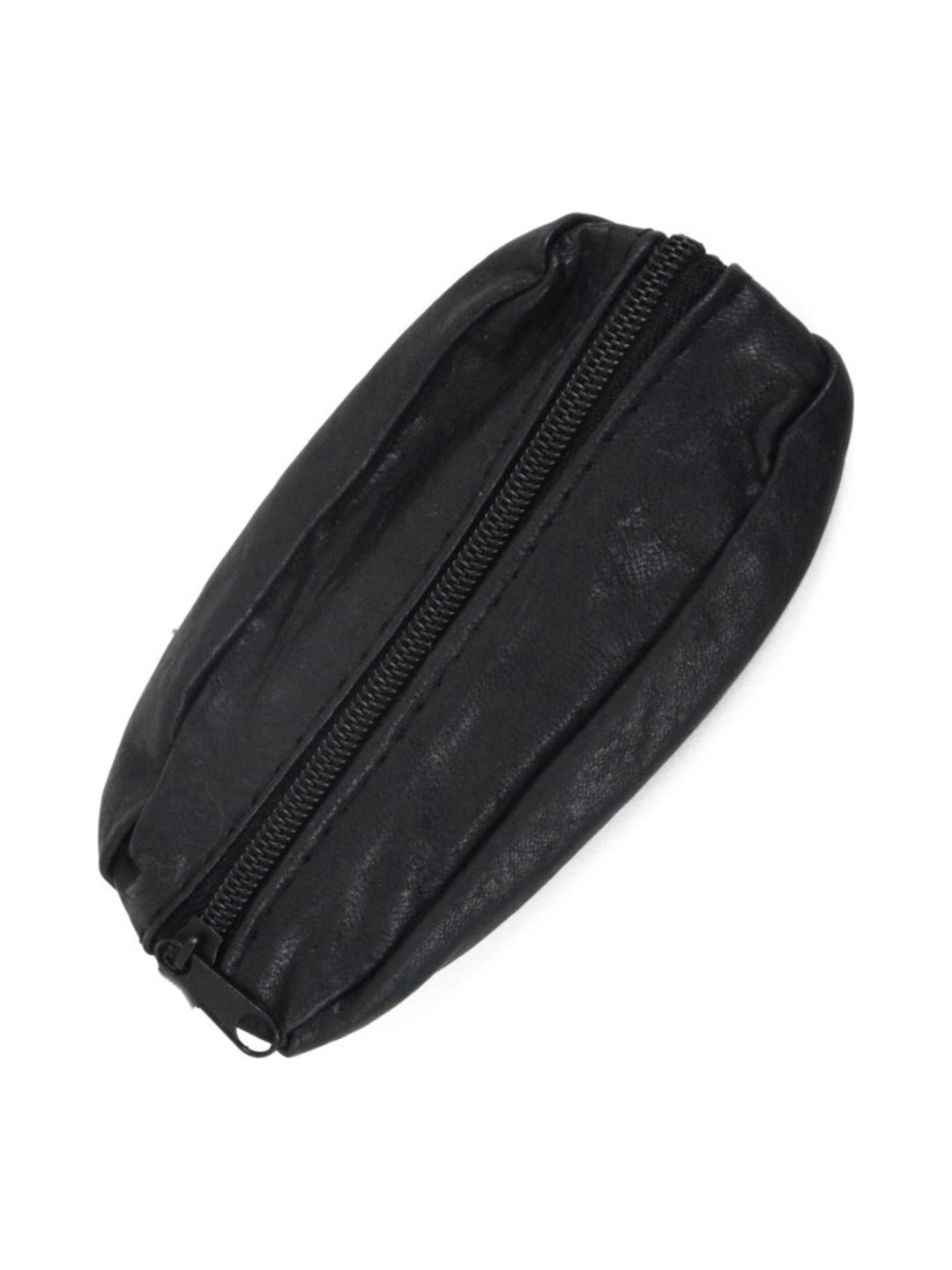 Porte-monnaie en croûte de cuir noir - Tom Smith