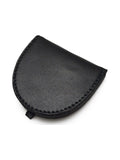 Porte-monnaie fer à cheval en croûte de cuir noir - Tom Smith