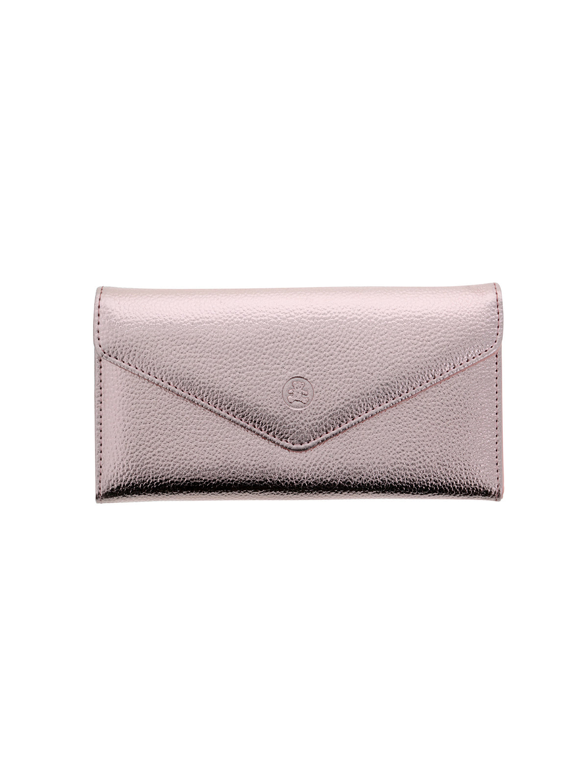 Portefeuille asymétrique métallisé rose métallisé - Lulu Castagnette