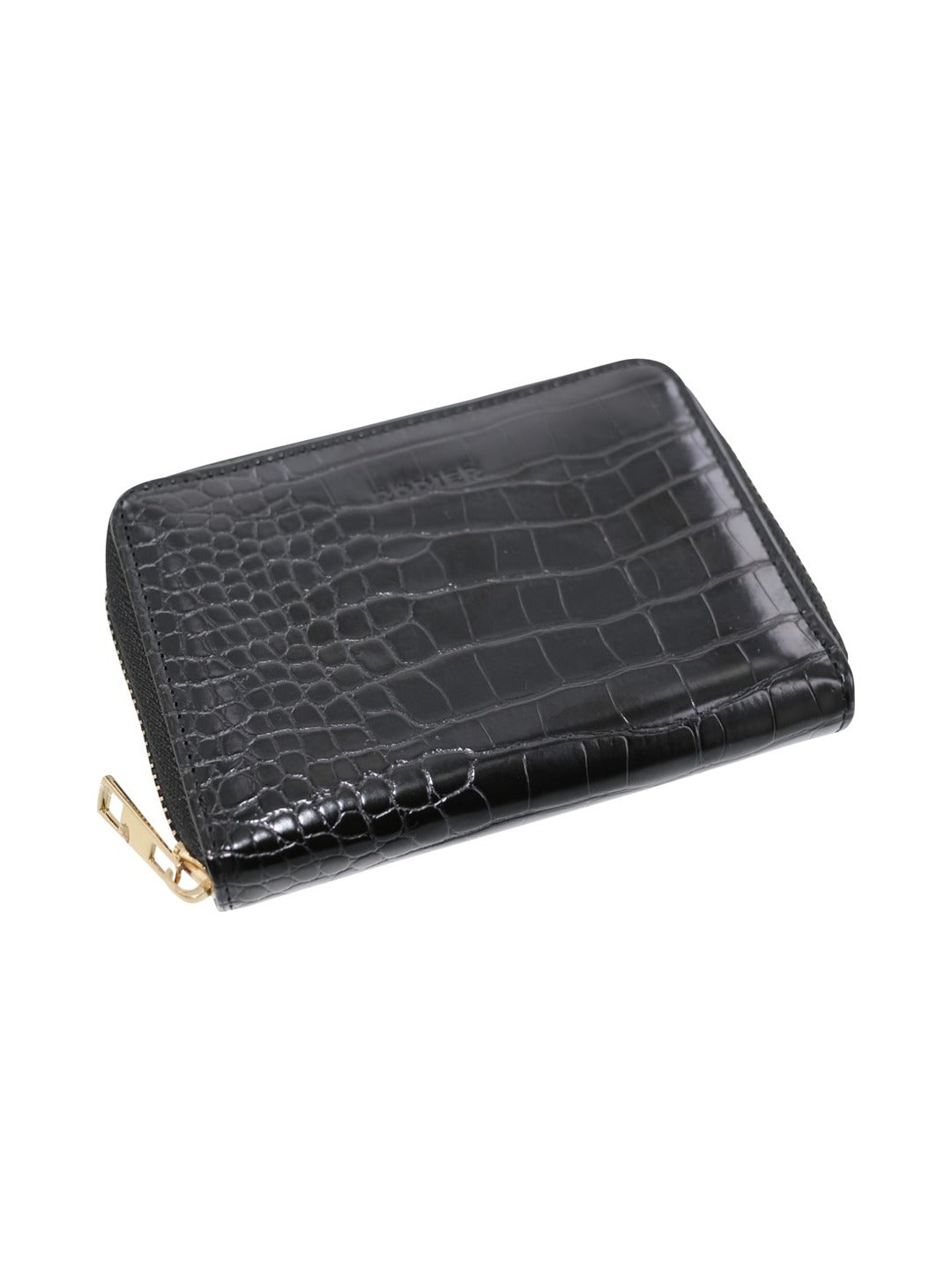 Porte-cartes et monnaie effet croco doré - Rodier