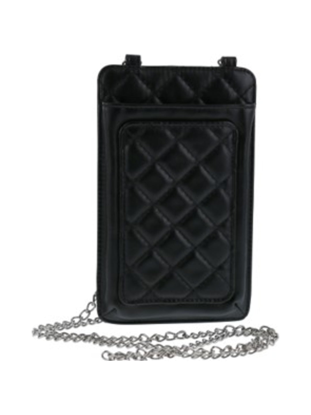 Etui téléphone matelassé noir - Nina Casari