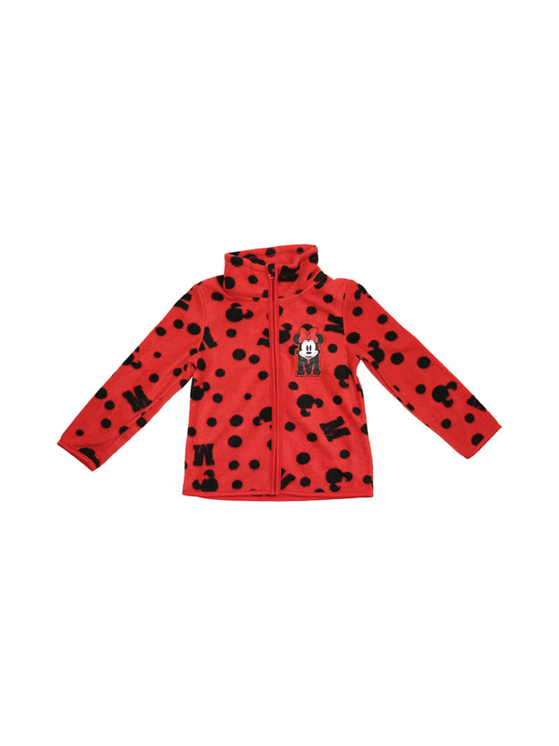 Veste polaire zippée rouge imprimé Minnie - Disney