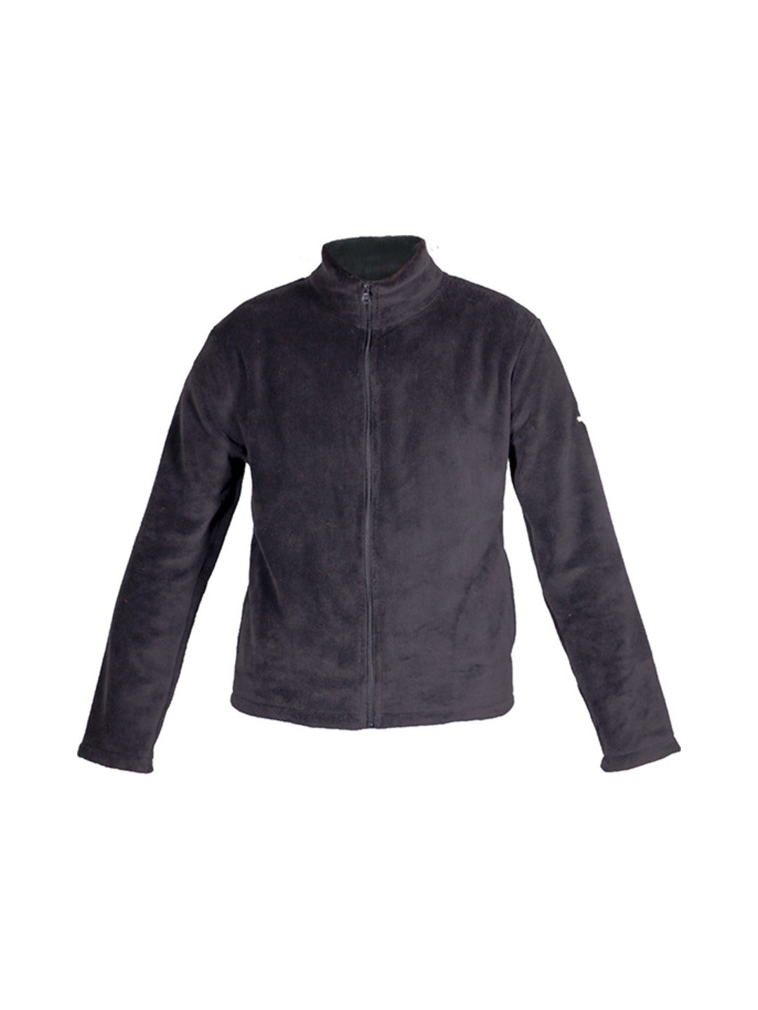 Veste polaire noire zippée avec écusson brodé - Longboard