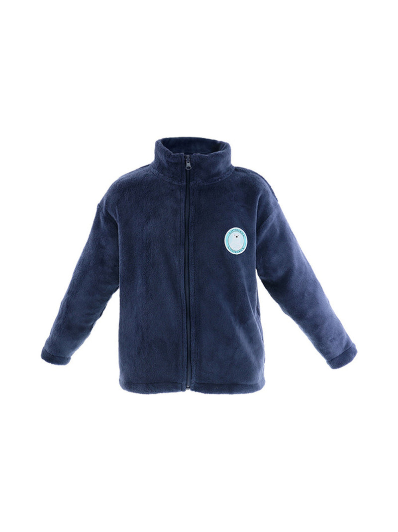 Veste polaire bleu marine avec écusson brodé - Little Jack