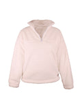 Sweat polaire rose clair à col montant zippé - Longboard